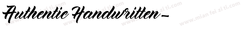 Authentic Handwritten字体转换